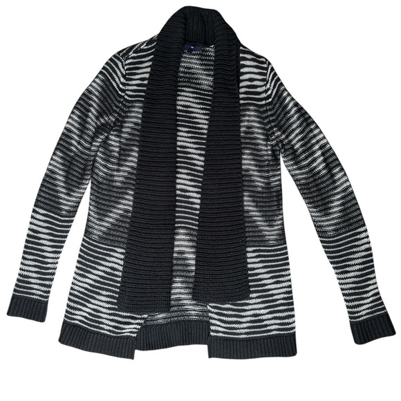 GAP Sweaters - GAP Black & White Striped Cardigan Size XS
